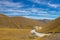 View with a road near Lindis valley, New Zealand