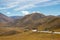 View with a road near Lindis valley, New Zealand