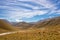 View with a road near Lindis valley, New Zealand