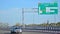 View of road and signs on southern bypass of Warsaw S2.