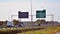 View of road and signs on southern bypass of Warsaw S2.