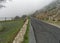 View of a Road to El Torcal de Antequera Natural Park