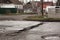 View of the roads in the city, the roads of eastern Ukraine after the war, Kramatorsk