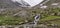 View from Roads of Zojila pass (11,000ft.) during the month of June.Melting snow and mountains