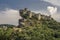 View of the Roccascalegna castle in Abruzzo, Italy