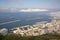 View from the Rock of the city below & also the coast of Africa in the far distance, Gibraltar.