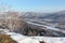 View from the rock Devil`s finger at the valley Katun River