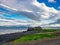 View of rock formation on the beach of Iceland