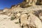 A view of the rock formations Erosions of Bolnuevo on the Mediterranean coast in Spain