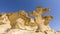 A view of the rock formations Erosions of Bolnuevo on the Mediterranean coast in Spain