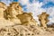 View of the rock formations Erosions of Bolnuevo - Spain