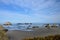 View Of Rocks And Surf Line Of Coquille Point Beach, Kronenberg Park, Bandon, Coos County, Oregon In The