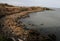 View of rocky beach at Moelfre on Anglesey, Wales