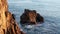 View rocky coast Ligurian Sea