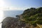 view of the rocky ocean coast