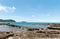 View on the rocky shoreline of serenity beach