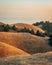 View of rolling hills at sunset, from Mount Tamalpais, California