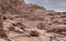 View on Roman Amphitheatre in the ancient Arab Nabatean Kingdom city of Petra