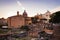 View of the Roman Forum, Ancient Roman ruins in Rome