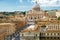 View of Rome cityscape, Basilica of St. Peter