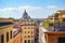 A View of Rome from the rooftops of Rome, Italy