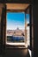 View of Rome and Vatican City from a window of Castel Sant`Angelo, Italy