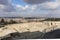 View from the roof of a mosque standing on the tomb of the prophet Samuel on Mount Joy, on the nearby arab villages