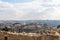 View from the roof of a mosque standing on the tomb of the prophet Samuel on Mount Joy, on the nearby areas of Jerusalem