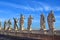 View on the roof of St. Peter`s Cathedral, Rome