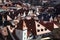 View of roofs of Cesky Krumlov town