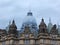 View of the roofs and domes of the historic 19th century kirkgate market in leeds west yorkshire