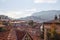 View of the roofs of the historic district of Sarajevo. Bosnia and Herzegovina