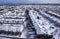 View of Roofs of Houses Covered with Snow