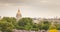 View of the roofs of the Invalides monument from the Place du Tr