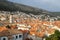 view of the roofs of the magnificent old town of Dubrovnik from