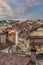 View of the roofs and medieval streets of Lausanne in Switzerland