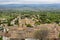 View on rooftops and Luberon valley in Bonnieux, Provence France