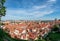 View of the rooftops of Prague houses