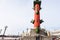 view of Rostral Column in St Petersburg city