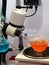 View of rotary evaporator in laboratory or pharma industry
