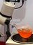 View of rotary evaporator in laboratory or pharma industry