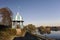 View of the rotunda near Lake Belskoye in Bronnitsy