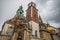 View of the Royal Archcathedral Basilica of Saints Stanislaus and Wenceslaus on the Wawel Hill also known as the Wawel Cathedral