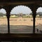 The view of the royal courtyard of Mysore Palace
