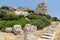 View at the ruin of the castle Asklipio