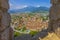 View from ruined castle Il Bastione at the historic district of Riva del Garda