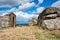 View of ruins of the ancient Greek city of Panticapaeum in Crimea