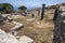 View of ruins of Basilica at Ancient Thira, Santorini