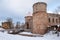View of the ruins of the Cesis Castle. Latvia. The city of Cesis.
