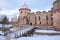 View of the ruins of the Cesis Castle. Latvia. The city of Cesis.